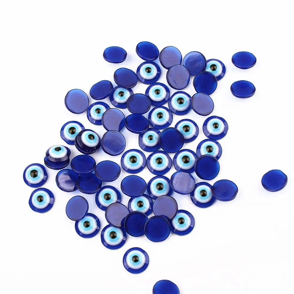 

20Pcs Easy To Apply Resin Blue Eyes Nail Art Decorations Flat Halloween 3D Nail Charms Evil Eyes Nail Rhinestones Women
