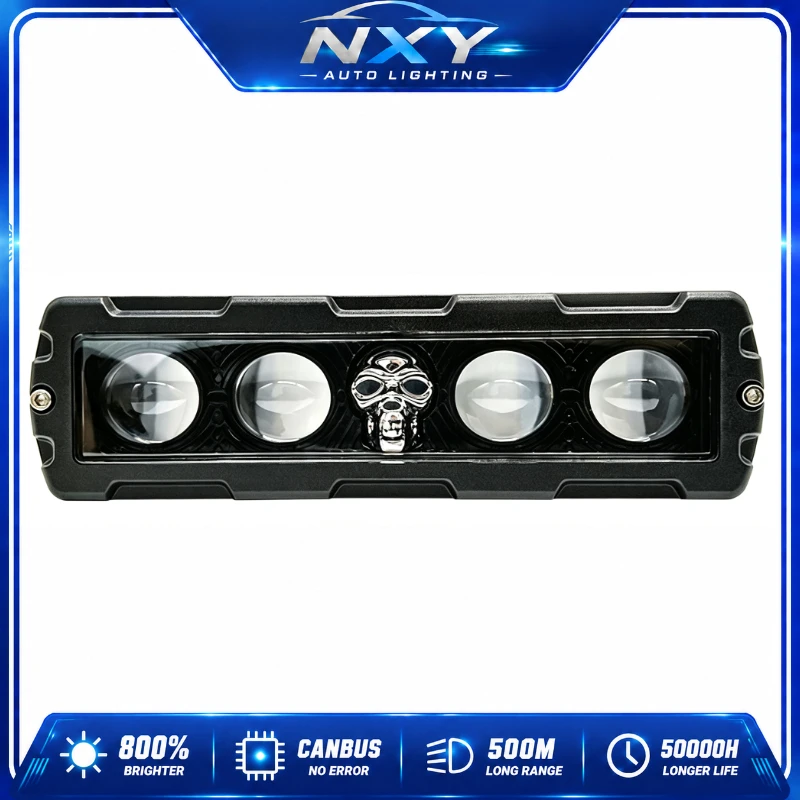 NXY New Skull LED Work Light 4 LED Bar Lamp High Brightness Inspection Light Engineering Auxiliary Spotlight Offroad Car Truck