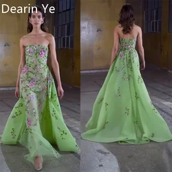 Customized Saudi Arabia Dearin Strapless A-line Floor Length Skirts Applique Bespoke Occasion Dresses Formal Dress Evening Prom