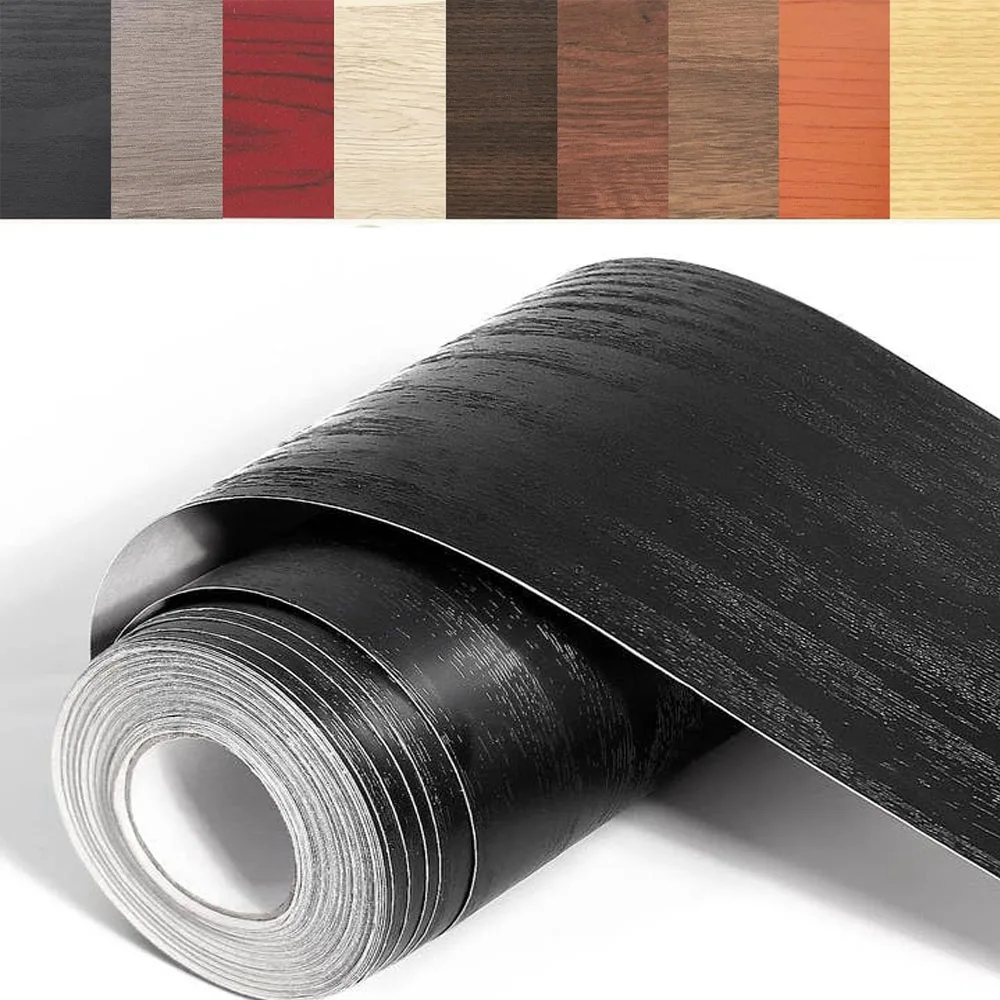 واقعية الخشب الحبوب إصلاح لاصق شريط لاصق الطابق الأثاث تجديد التفاف خط ملصق الطابق خزائن رقعة إصلاح