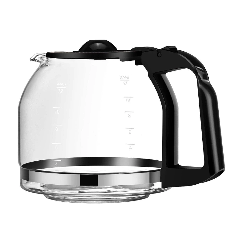 

12-Cup Universal Glass Coffee Maker Replacement Carafe - Durable Simple Design Compatible Multiple Coffee Machines for Kitchen