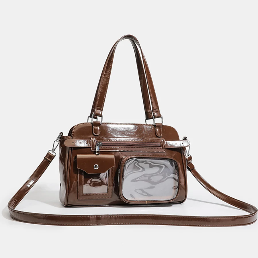 

Сумка через плечо Y2K в стиле Харадзюку, женская корейская прозрачная сумка-ита, школьная сумка-кроссбоди, дизайнерская сумка в стиле преппи для японской униформы