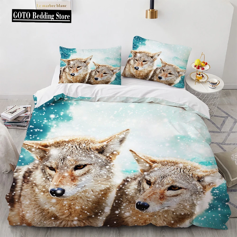 

3D Print wolf bed cover set Adults Winter Duvet Cover Sets Kids,twin Full Queen King Bedroom Set Home Textile housse de couette