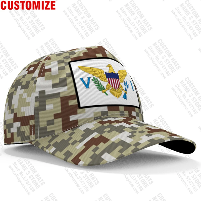 Virgin Island Baseball Cap Free 3d Custom Made Name Number Team Logo Vi Hat Vir Country Travel America Nation Usvi Flag Headgear