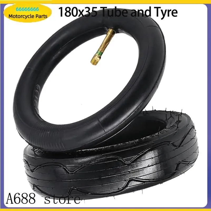 7-inch Replacement 180x35 Inner Tube and Outer Tire, Fit for Baby Strollers, Children's Cars, Medical Wheels & Handcarts