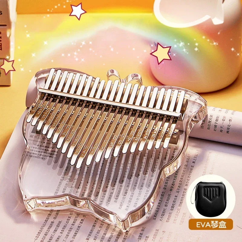 

Acrylic Transparent Kalimba 17 21 Key Beginner Thumb Piano Chromatic Kalimbas Professional Music Keyboard Instrument Child Gifts