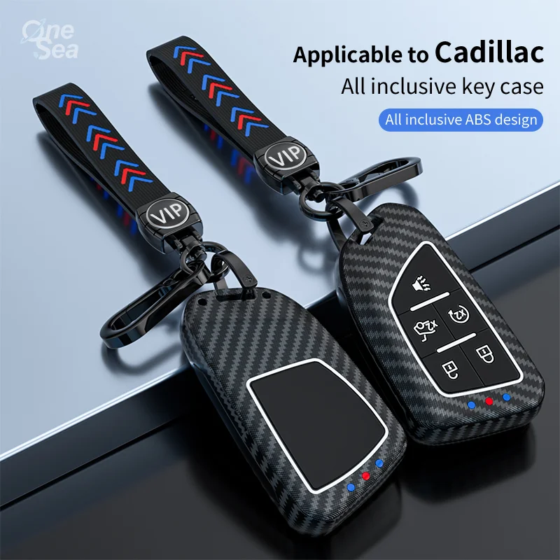 

1PCS Car Remote Key Case Cover Shell For Cadillac Escalade CT4 CT5 C8 2020 2021 2022 Holder Keychain Key Accessories Waterproof