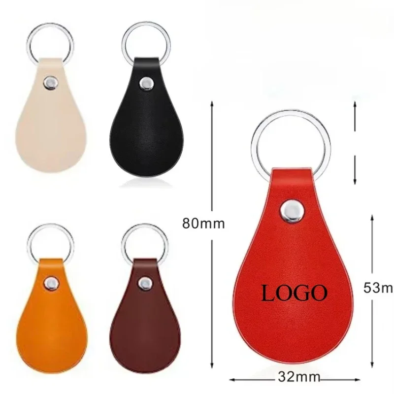 

Laser Engrave Name Number Tear Drop PU Leather Keychain Custom Logo Key Chain Ring Pendant Gift Personalized Vintage Keyring