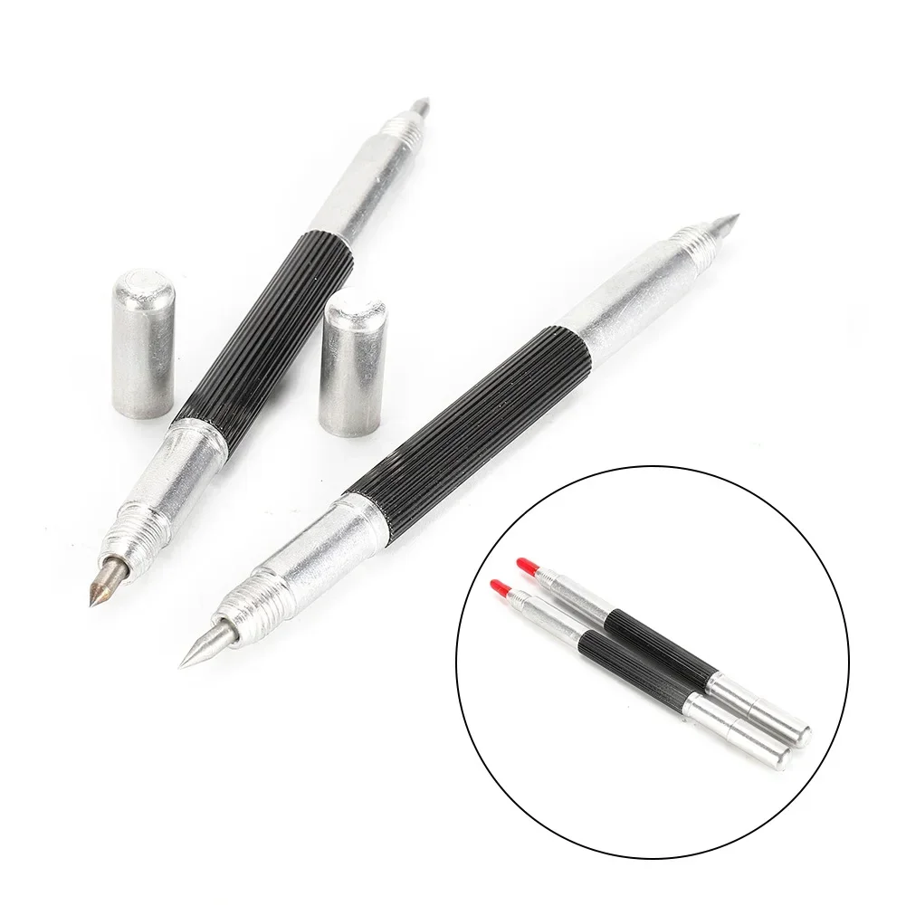 Double Ended Scribing Pen 3mm Thickness Tungsten Carbide Tip Lettering Pen Lettering pen Lot Marker Marking Pen Marking pen