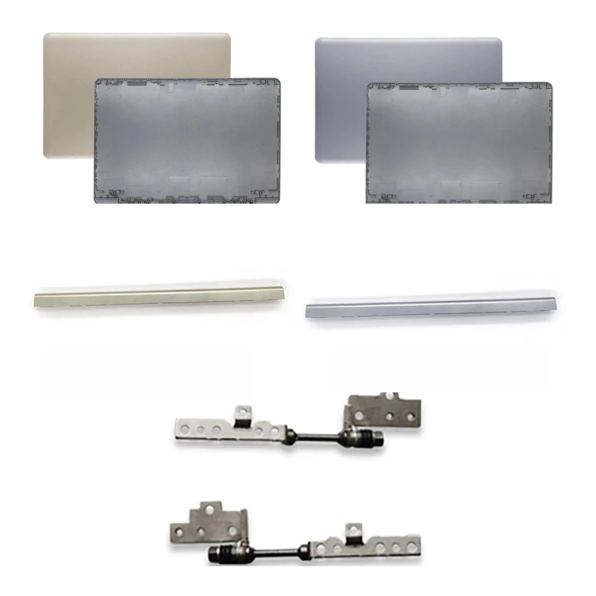 For S4100 S4100V S4200U S410U R421U: Top Rear Cover, Front Frame and Goray and Blue Plastic Hinges for Laptop