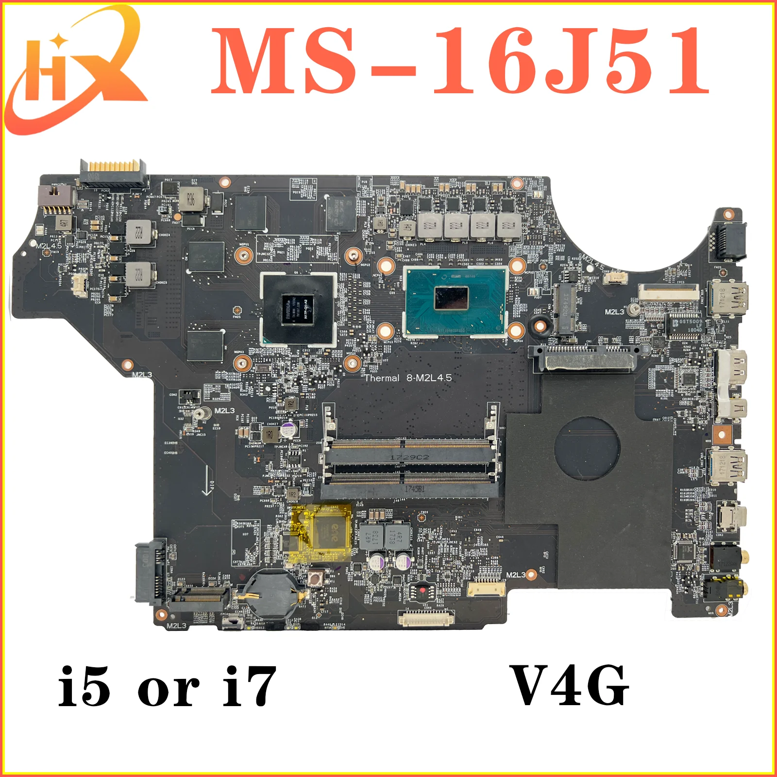 

Mainboard For MSI GL62 GP62 WE62 MS-16J51 MS-16J5 Laptop Motherboard i5 i7 6th/7th Gen GTX960M/GTX950M-V2G M1200/M2200-V4G