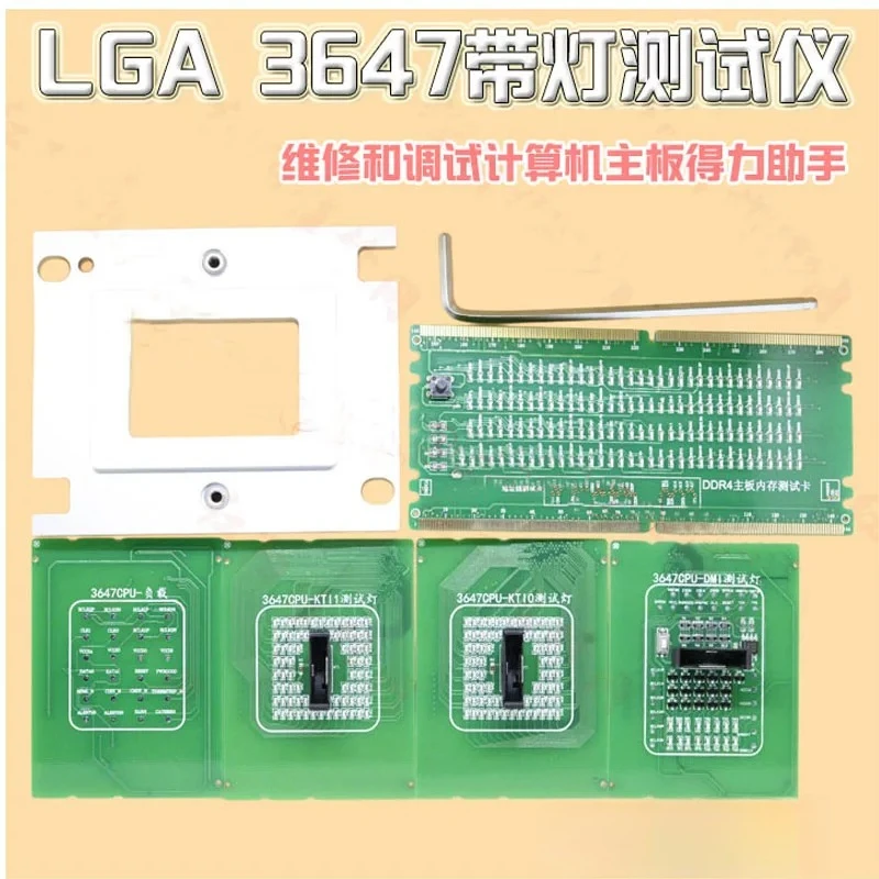 LGA3647 Server CPU Socket LED Test Board Dummy Load Tester For Server Motherboard Repair Inspection
