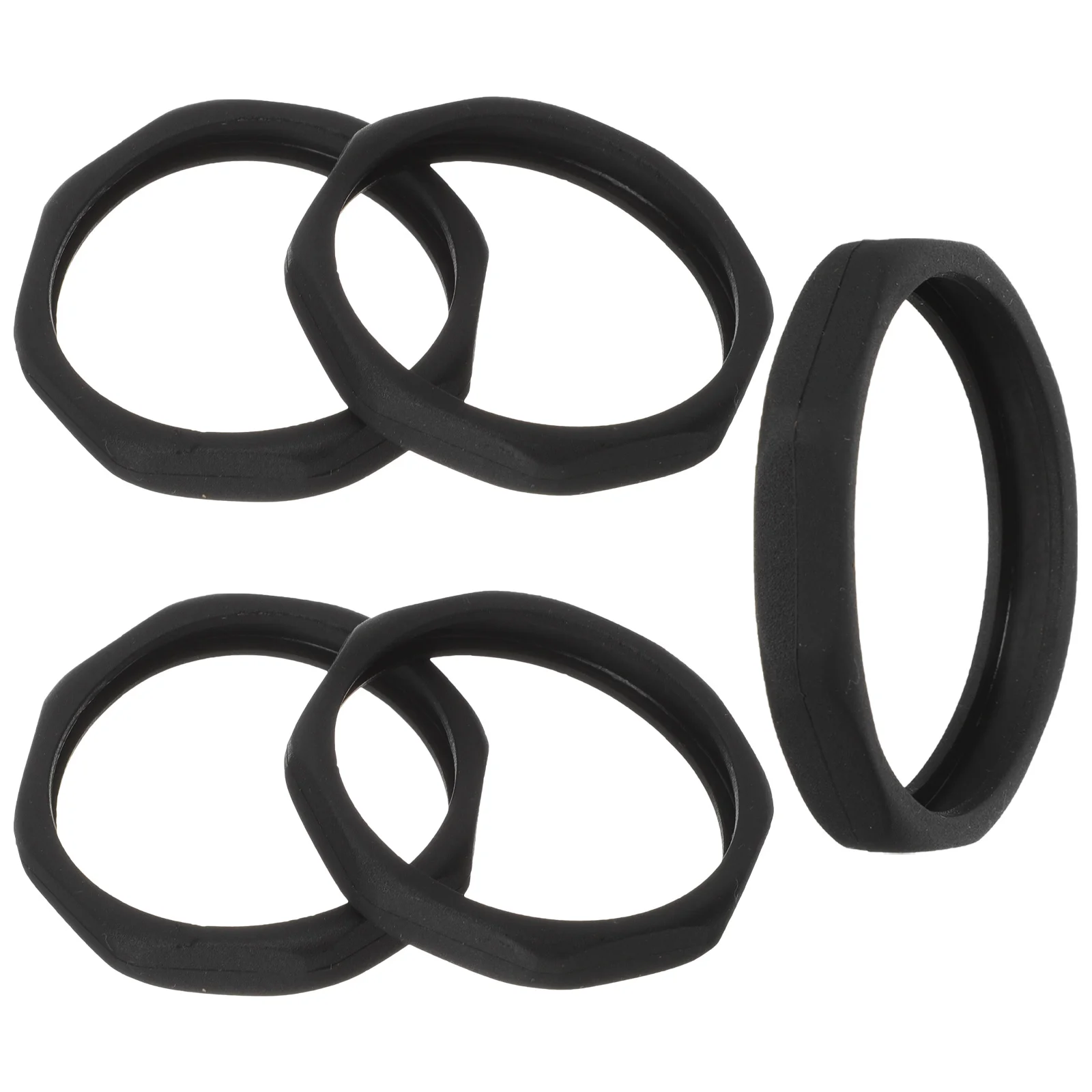 

5 Pcs Protective Ring Microphone -skid Circle for Protection Rings 5x5cm Plastic Accessory -rolling