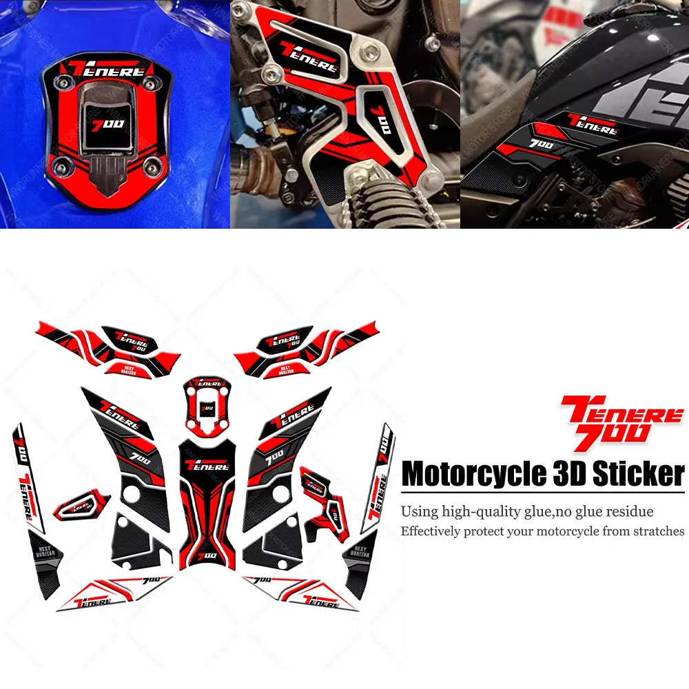 

For Tenere 700 tenere 700 xtz 700 Motorcycle Tank Pad Protection 3D Sticker motorcycle accessories 3d stickers