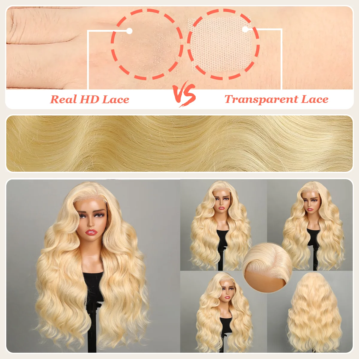 36 بوصة # 613 العسل شقراء 200% الكثافة الجسم موجة 13*4 13*6 HD الدانتيل الشفاف الباروكة الأمامية البرازيلي خصلات الشعر المستعار الإنسان للنساء #4