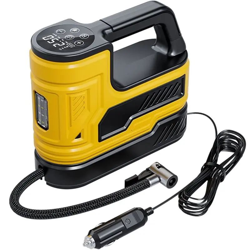 Electric Car Air Pump Inflator Tire Air Compressor Cordless With SOS Warning Light, Tire Pressure Monitor