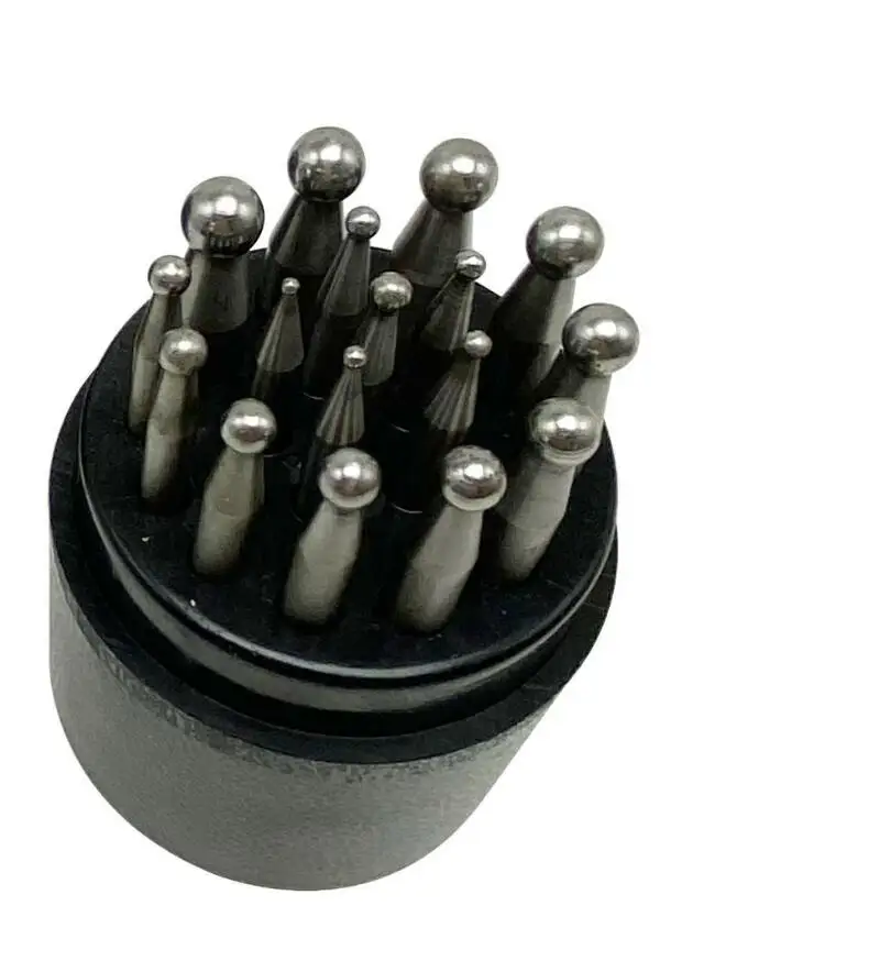 17 Pcs Jewelry Dapping Punches Set Stainless Steel Dapping Block DIY Craft Tools For Jewelry Machine