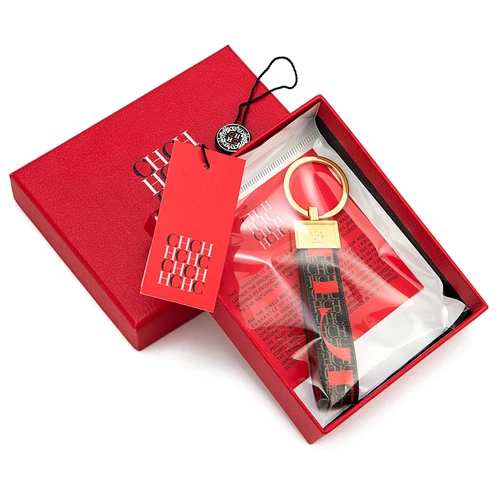 Imagen 2 del producto LLavero de moda CH, joyería de regalo de estilo Simple y exquisito, llavero de alta gama de nicho, llavero de cuero, diseño de impresión único