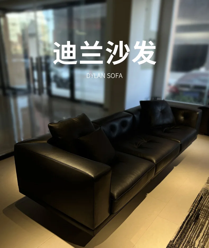 De eerste laag Italiaans eenvoudig halfgroen leren bank van rundleer