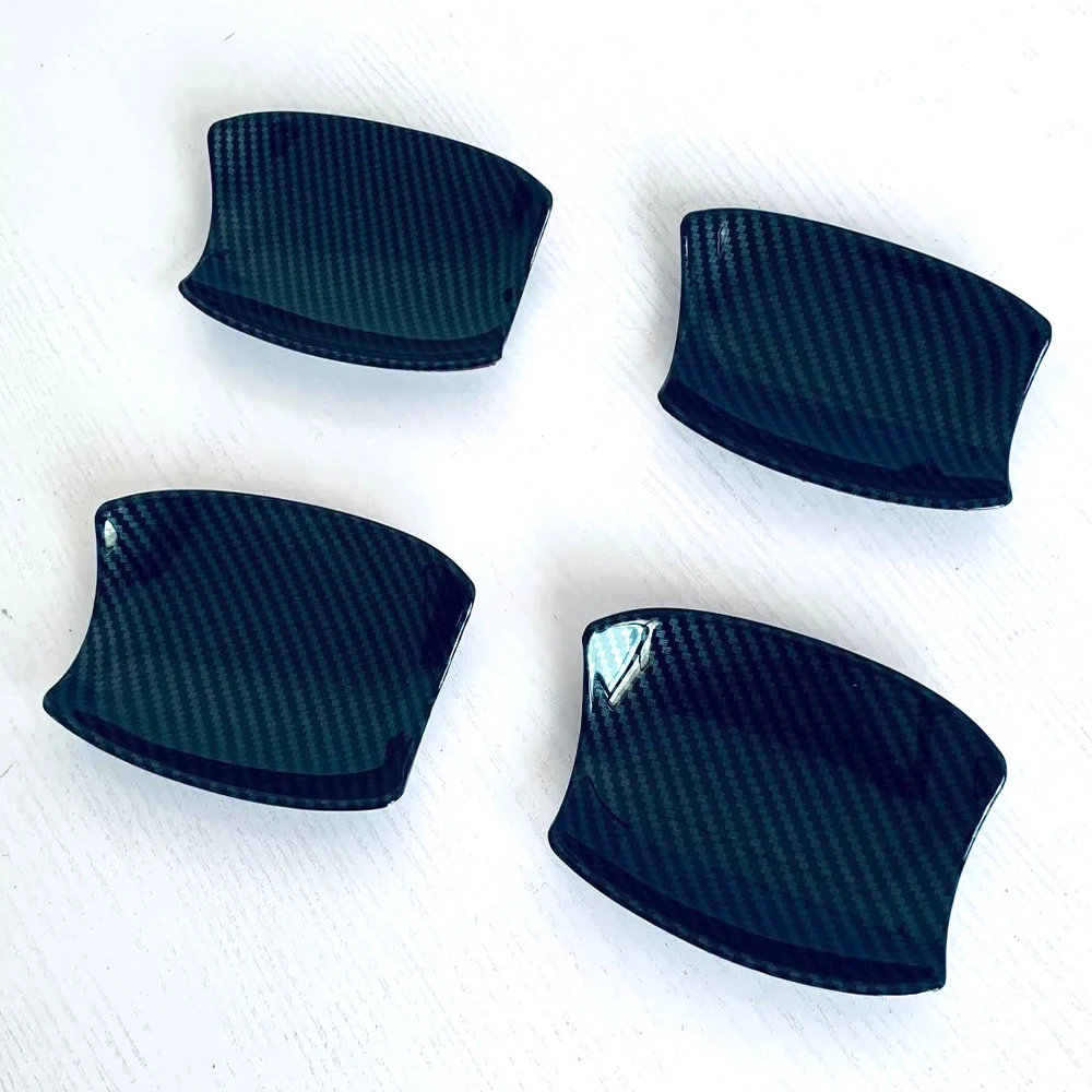 For Mitsubishi outlander 2022 2023 ABS Carbon Door Handle Bowl Cover Trim Decoration Sticker Exterior Accessories Car Styling