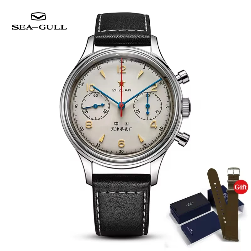 Seagull  1963 Watch 38mm Retro Memorial Watch Air Force One Chronograph Manual Mechanical Watch China\'s first watch D304.1963