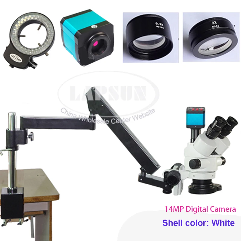 Lapsun 14MP/ IMX385 V2 HDMI Camera USB Black Simul Focal Focus Universal Articulate Clamp Arm Industry Microscope Mobile Repair