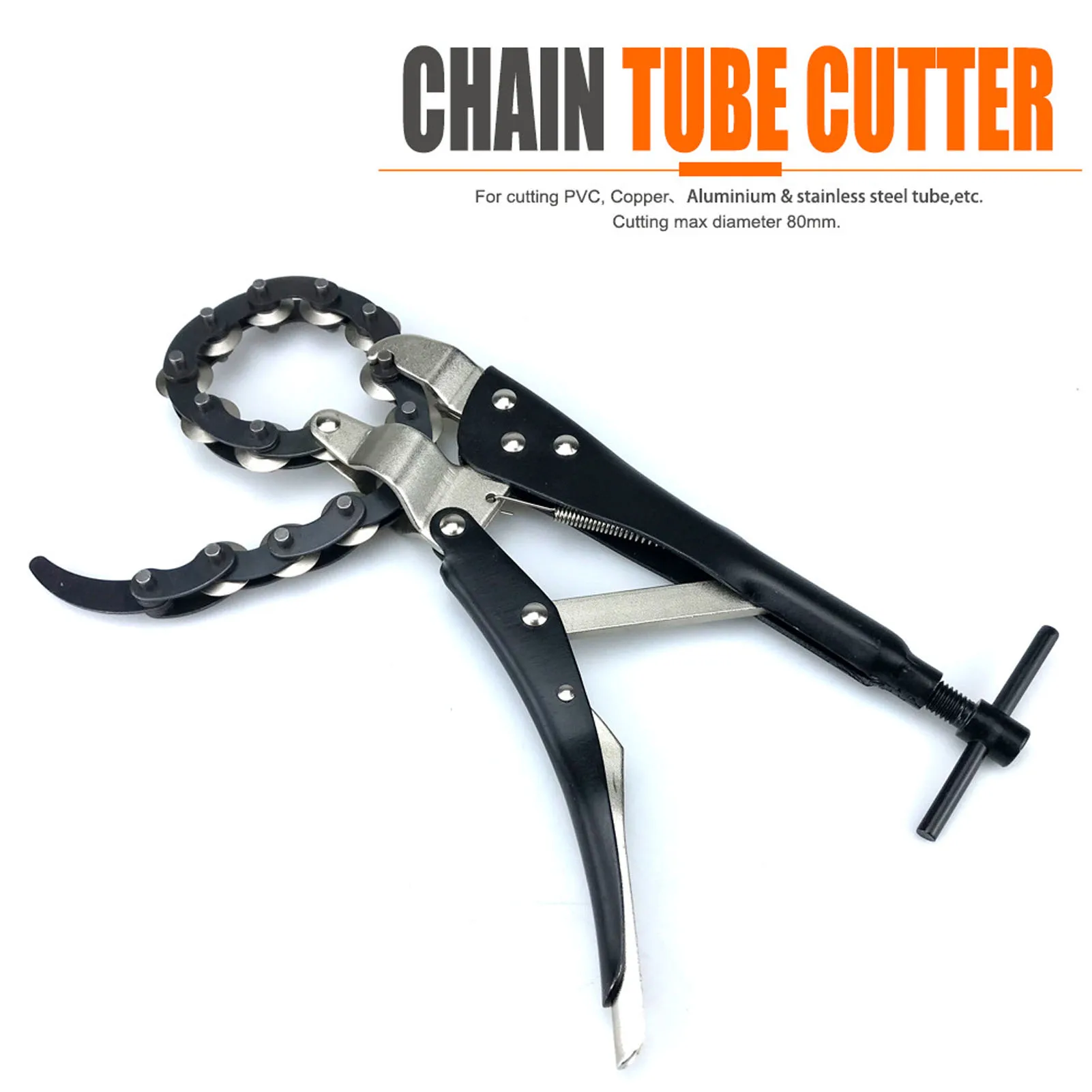 

Locking Chain Clamp Pliers, Locking Chain Pliers Clamp 15 Chains Vise Wrench Pipe Cutter Tool Aluminium Alloy