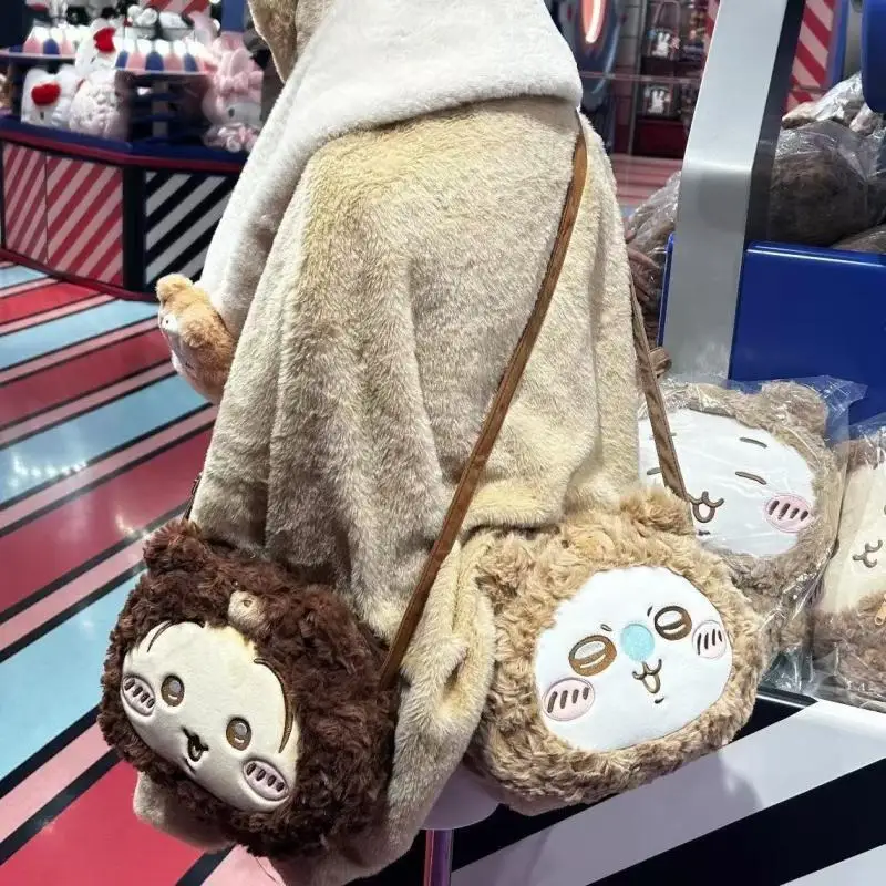 Chiikawa Crossbody One-Shoulder Handbag Hachiware New Girl Usagi Cute Kawaii Cartoon Small Round Bag Large Capacity