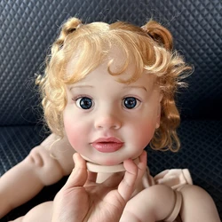 26inch Reborn Doll Kit Pippa with Blond Hair Lifelike Awake Baby Already Painted Unfinished Doll Parts DIY Baby toys