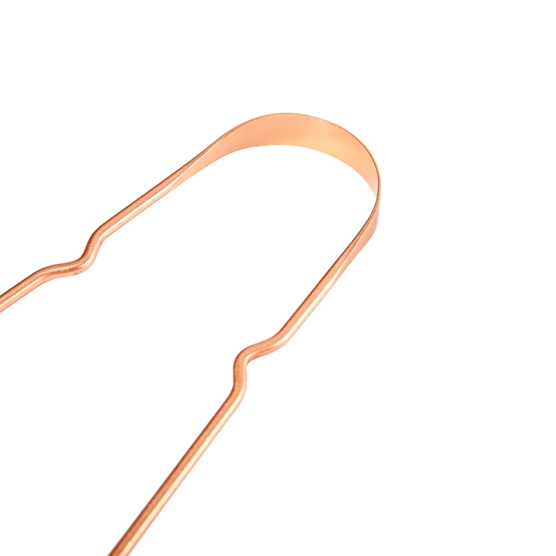 New 1Pc Simple Copper Tongue Scraper Cleaner Fresh Breath Dental Cleaning Health Oral Care Hygiene Tools