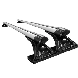 125CM 135CM evrensel araba tavan rafları kiti gerek yok orijinal tavan rayı alüminyum alaşımlı çapraz çubuk bagaj taşıyıcı Sedan sedan için