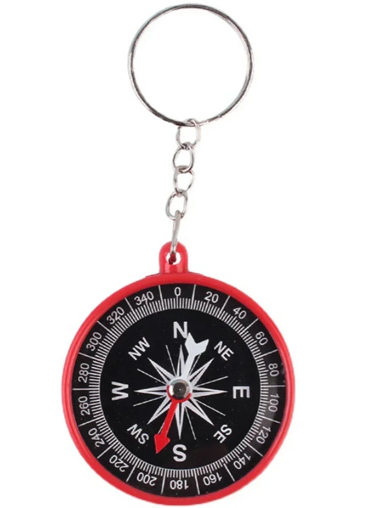 Mini boussole extérieure porte-clés étudiant Puzzle fournitures d'apprentissage enseignement des sciences boussole porte-clés enfants cadeau porte-clés