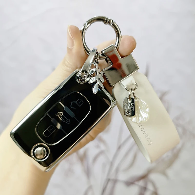 TPU Car Key Remote 2 3 Buttons Flip Key Shell Case For Peugeot 308 207 307 3008 5008 807 For Citroen C2 C3 C4 C5 C6 C8 Keychain
