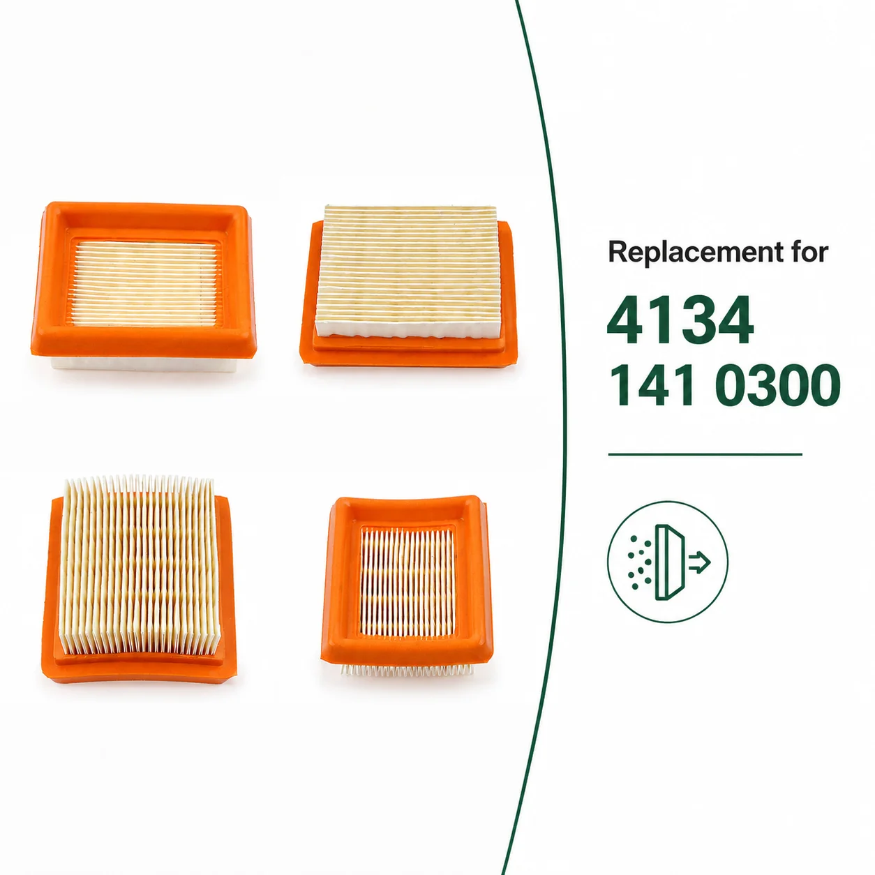 5 Pack Air Filter Kit For Stihl FS120 FS200 FS250 FS300 FS310 FS350 BT120C BT121 BT130 FS400 OEM 4134 141 0300 Replacement Parts