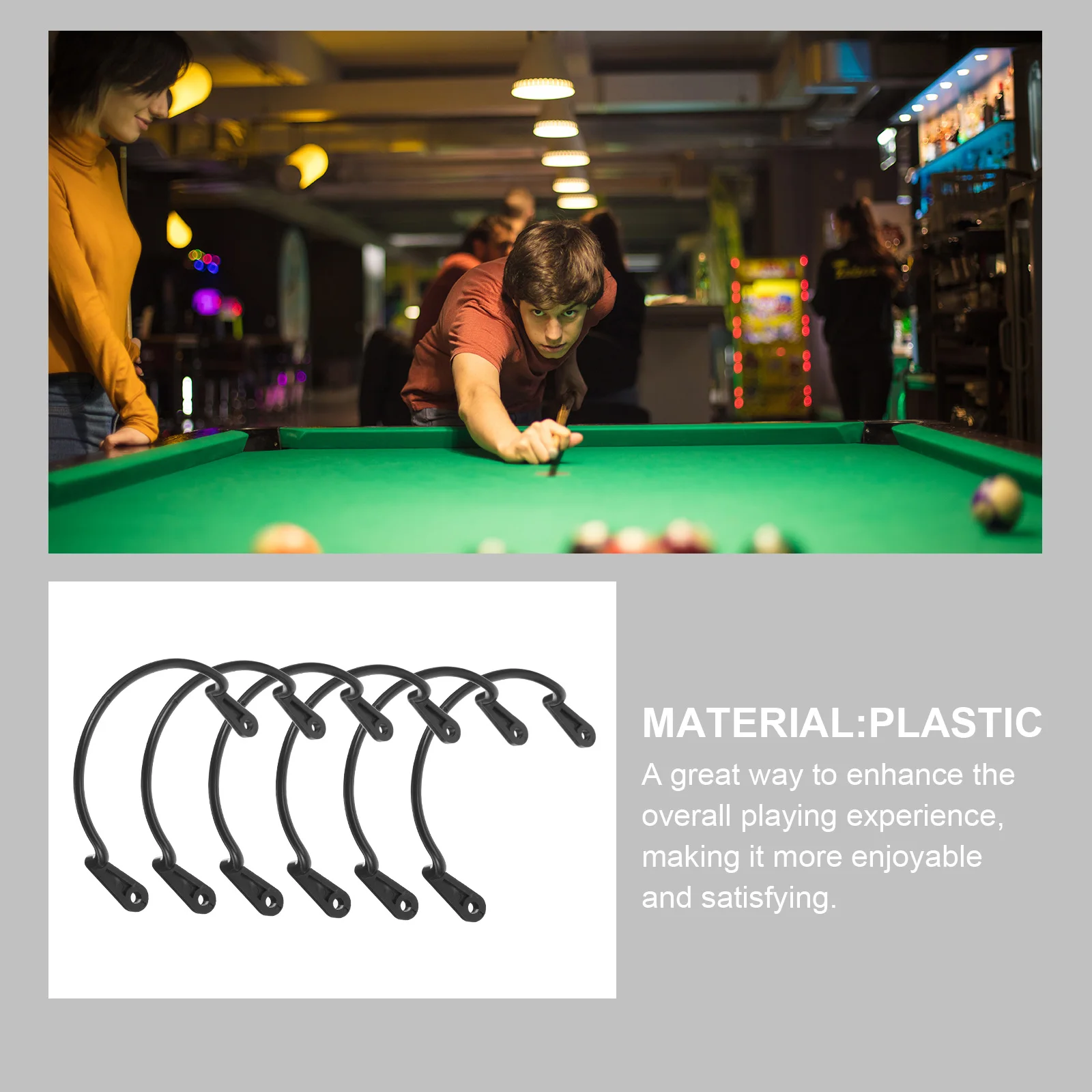 

6Pcs Pool Table Pocket Hanging Holders Plastic Fixing Replacement Accessories Noise Dampening Billiard Net Holders