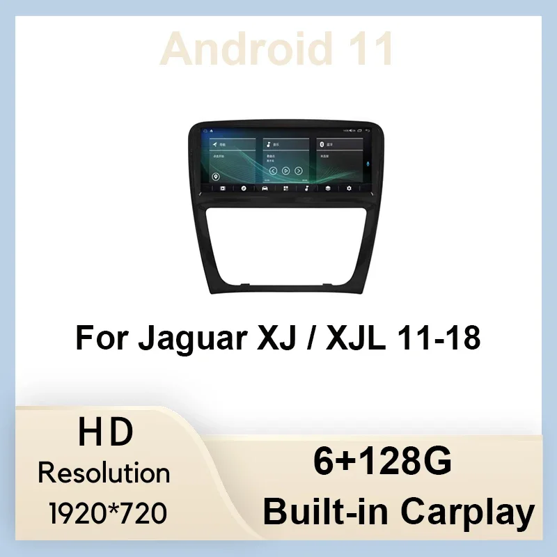 

Car Radio Multimedia Android 11 6+128G GPS Navigation Head Unit Stereo Receiver Screen Monitor For Jaguar XJ XJL XJR 2011-2018