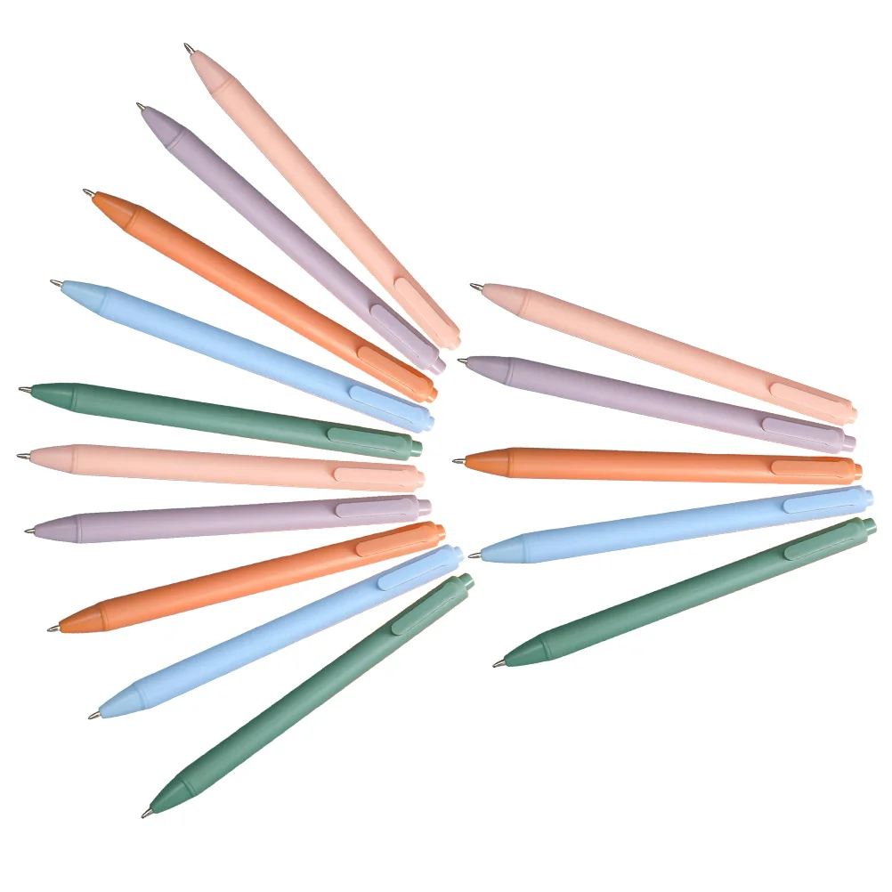 15 Pcs Pens Fine Office Pen Point Writing Retractable Office Business Student Press Type Ballpoint Pen Writing Tool