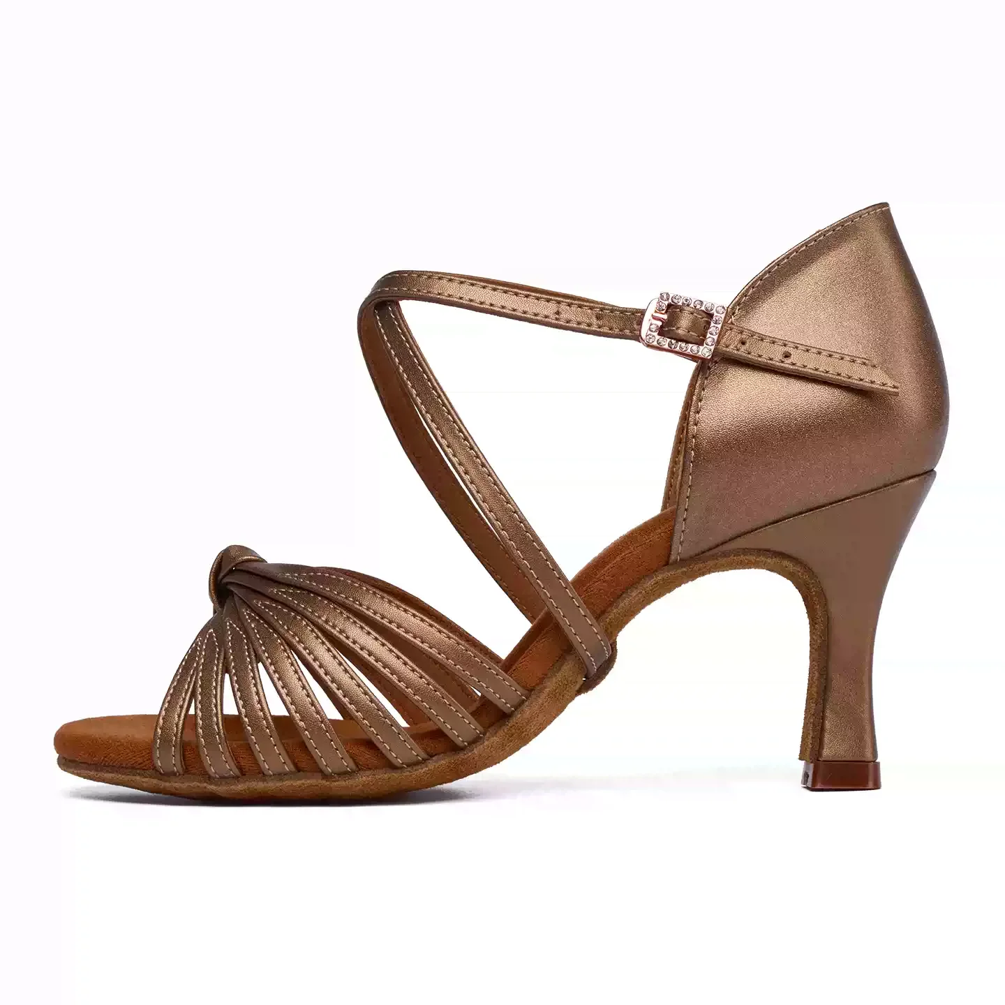 UK Latin Dance Shoes for Women, Medium High Heel for Grading & Competition, Ballroom Rumba Cha Cha Practice