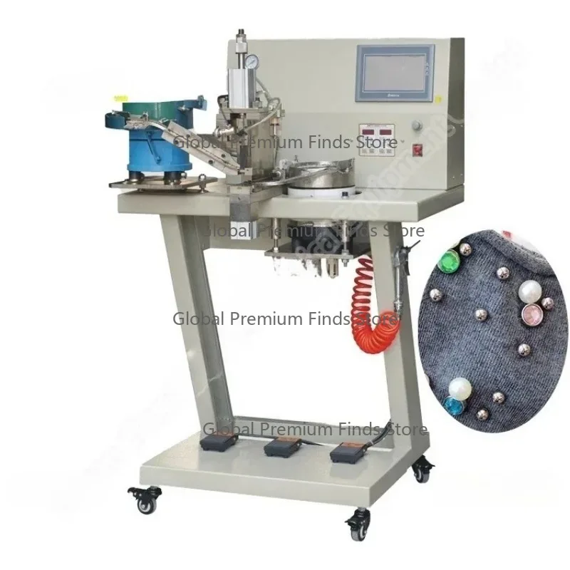 Garment & Bag Decoration Machine | Semi-Auto Setting Attacher for Pearl & Nail Riveting (Manual Beading Function)
