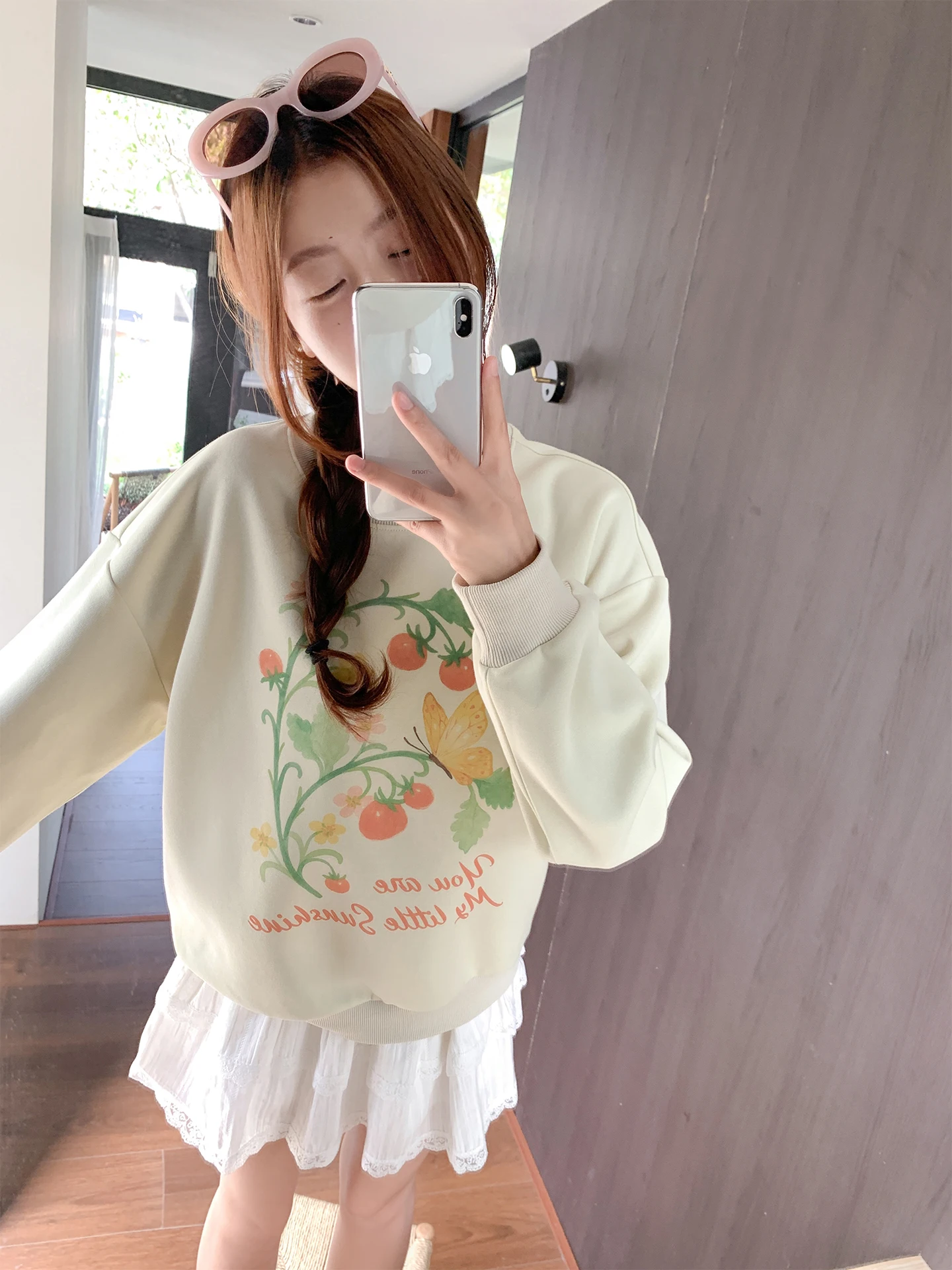 

Casual een Long Sve round Ne Hoodl Sweatirt Women's Loose Fit Spring New Sle Comfortable Korean Sle Top