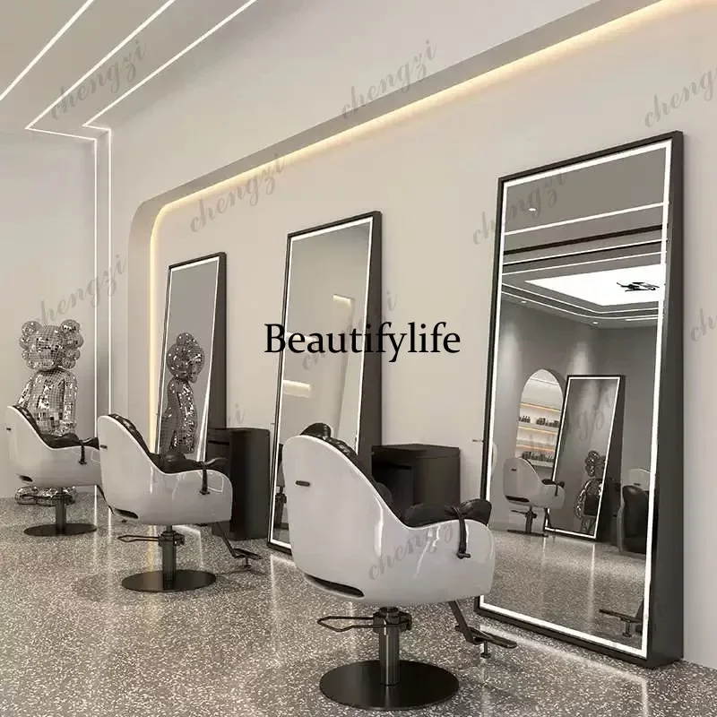 F181 hairdresser floor-to-ceiling hairdresser stainless steel hair salon special lamp single and double-sided hair cutting