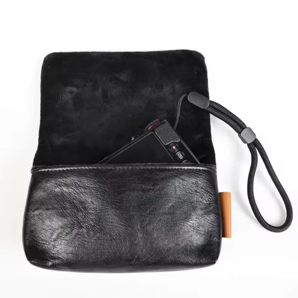 Bolsa portátil para acessórios Sony, compatível com câmeras RX100, G9X e LX series, na cor preta.