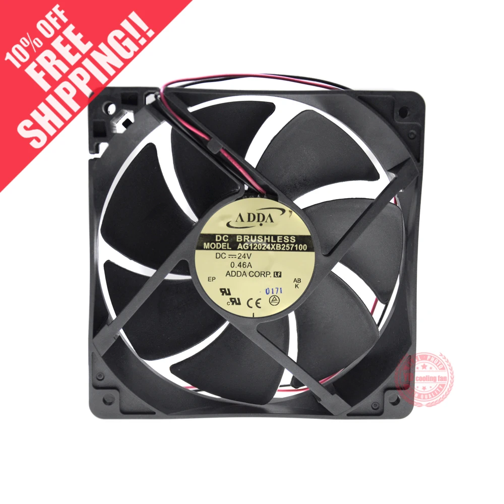 

НОВЫЙ ADDA AG12024XB 257100 1225 DC 24 В Осевой вентилятор охлаждения