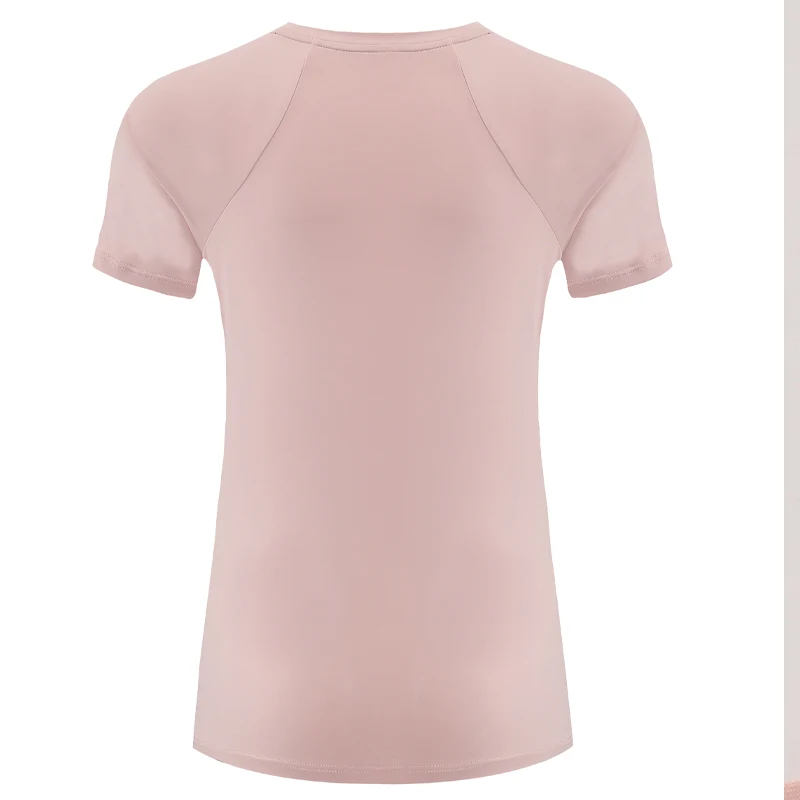 اليوغا قصيرة الأكمام المرقعة تنفس الجري الرياضة تمتد التجفيف السريع اللياقة البدنية المحملة تمارين تجريب التدريب قميص #4