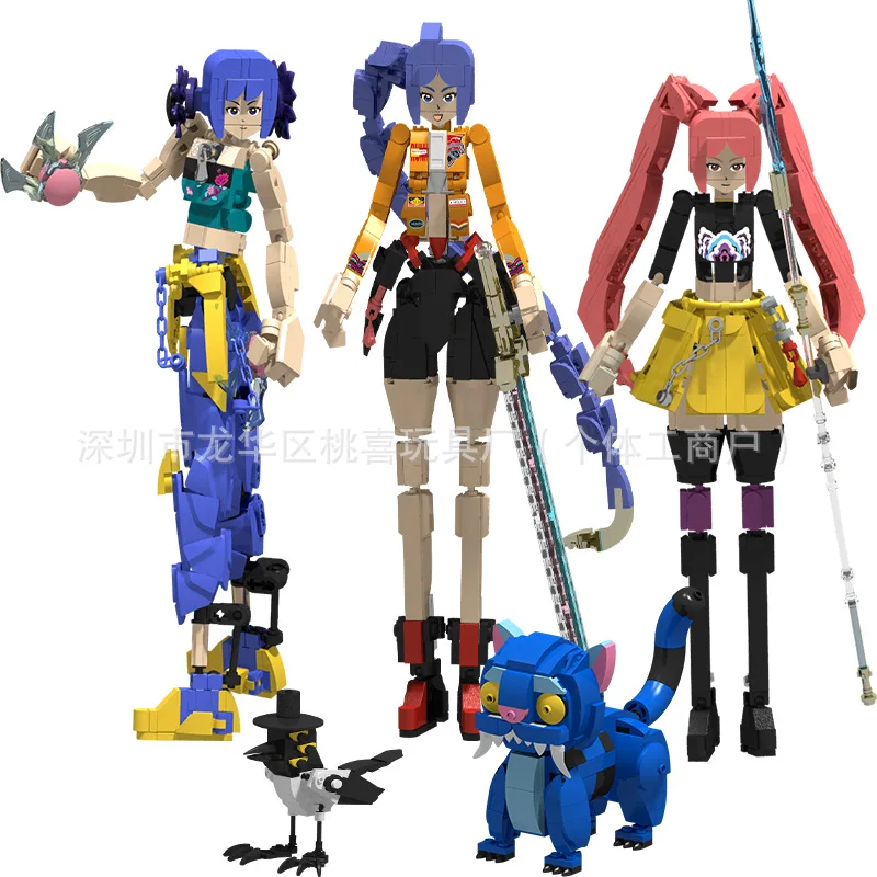 

Kpop Demon Hunters Building Blocks Collectible Huntrix Blocks Derpys Tiger Rumi Zoey Mira Sussy - Kpop Merch Toy for Fans