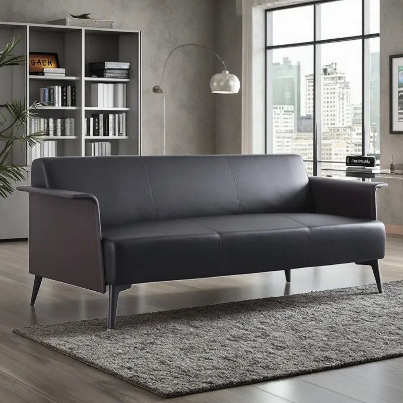 Living Room Luxury Commercial Furniture Leather Office Couches Office Chair Sofa Furniture Commercial Modern Sectional Couch Set