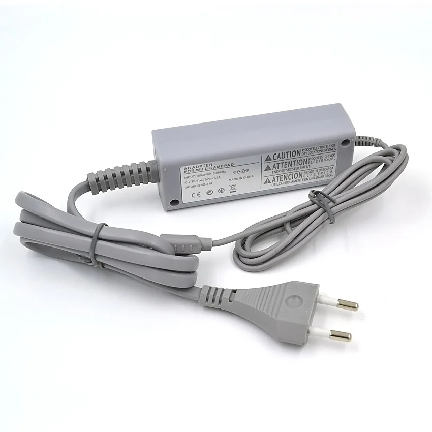 100Pcs EU US Plug Power AC Adapter for Nintend WII Console Charging Cable Charger 100-240V DC 12V/3.7A Power Supply for WiiU Pad