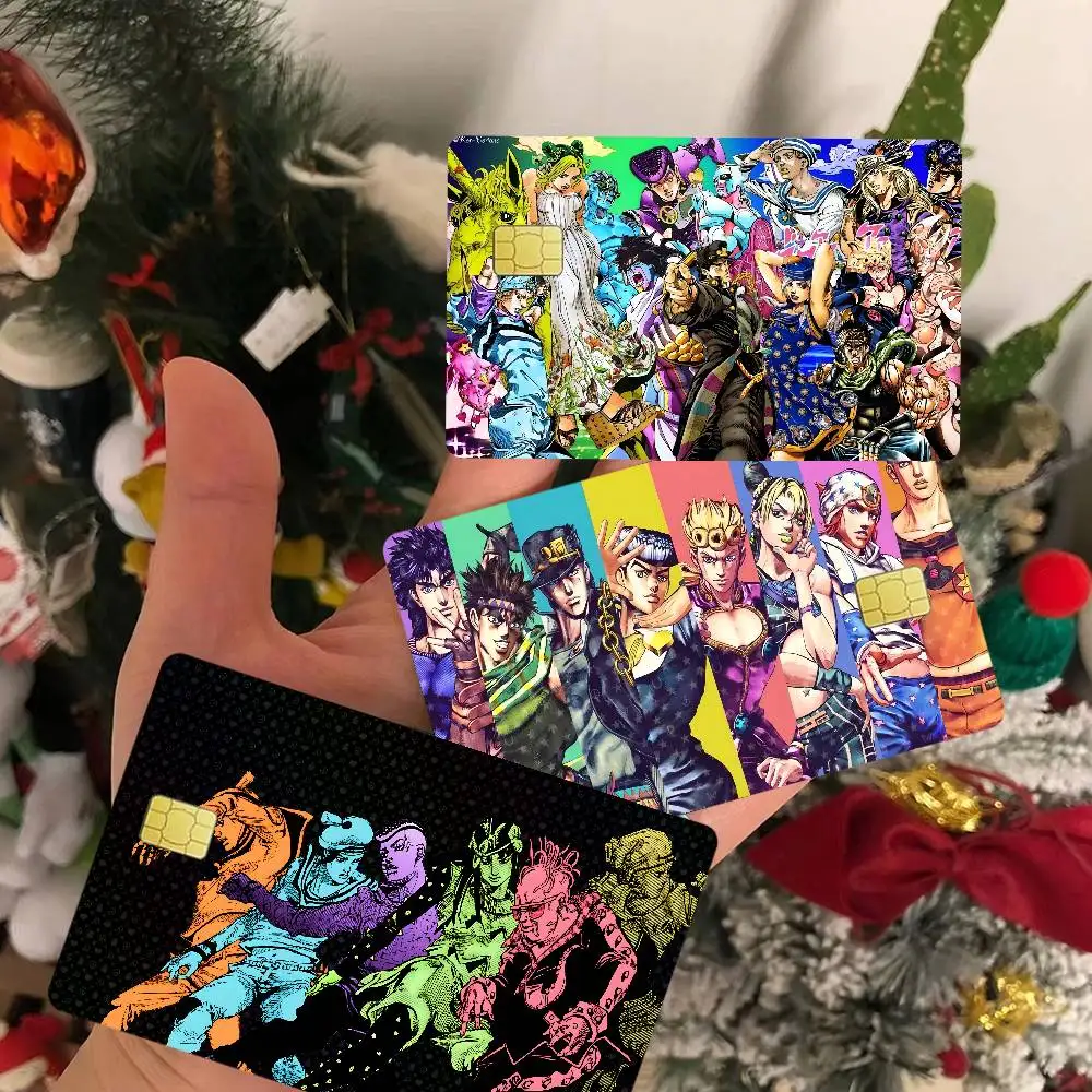JoJo Bizarre Adventure Credit Card Skin Stickers No Adhesive Residue Water Proof for VISA Credit Card Subway Access Card