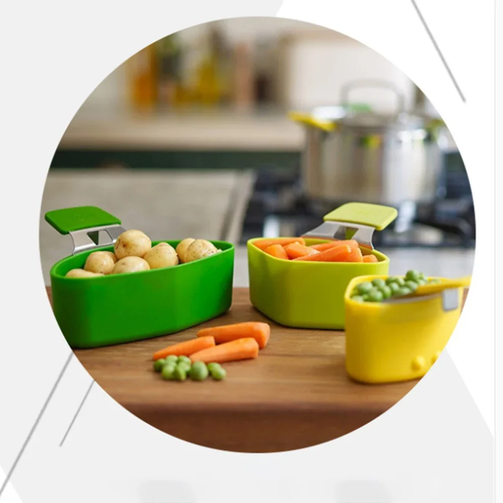 트리플 디바이더 둥지 김이 나는 실리콘 소스팬 디바이더, 스티머 바구니 요리 채반 주방 도구,