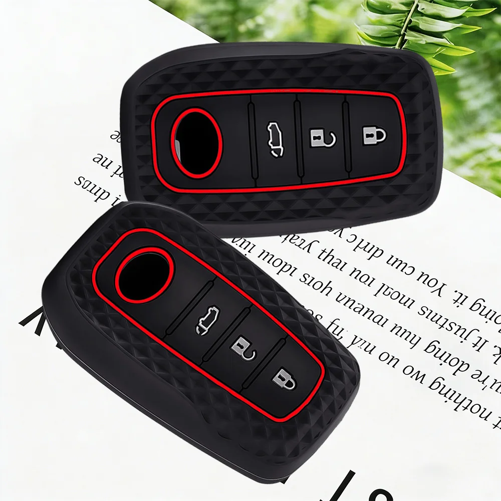 Premium Soft Silicone Car Key Case For Toyota Corolla Hatchback Cross Yaris Cross Prius Hilux Land Cruiser LC200 LC250 LC300